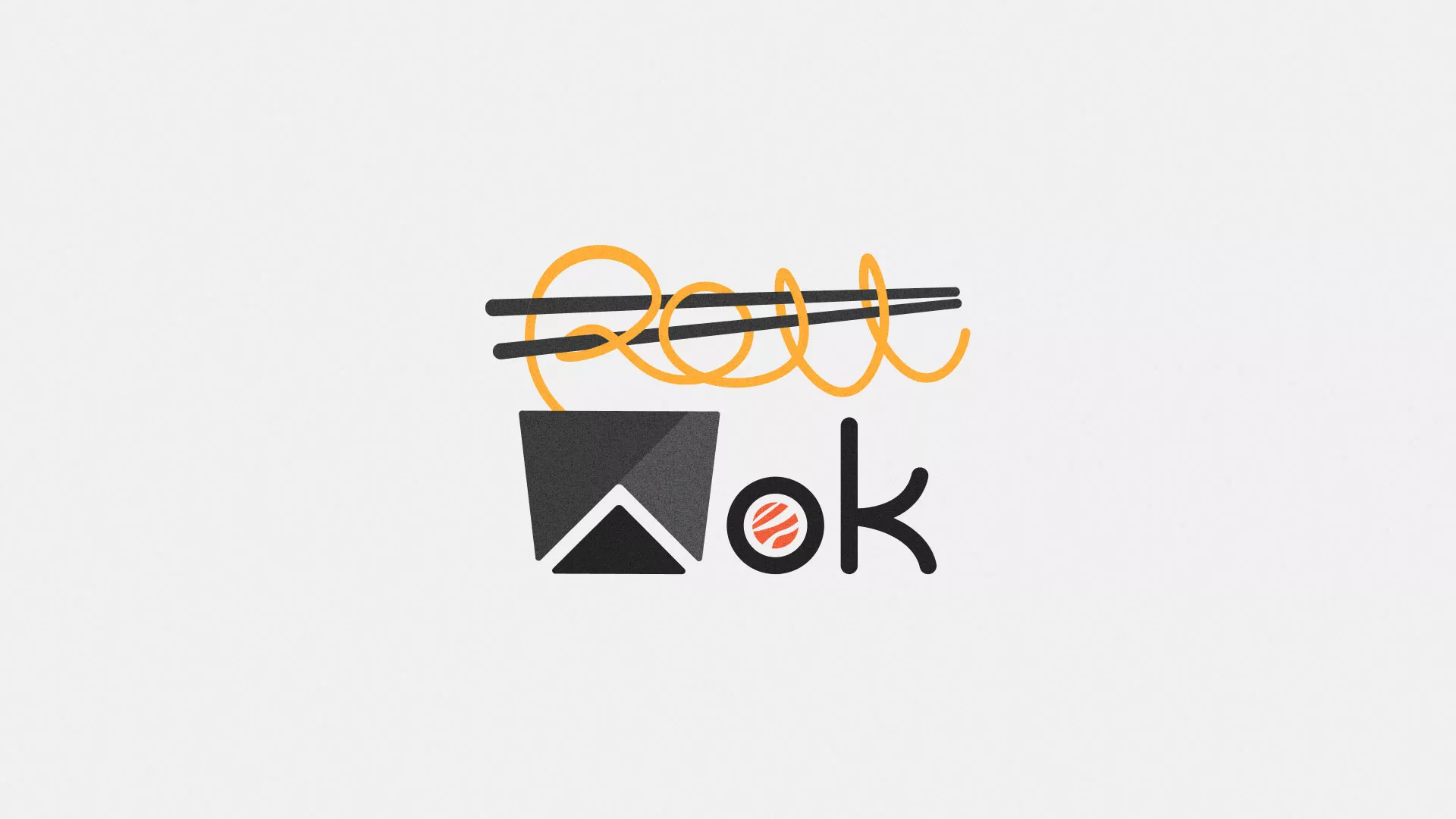 Разработка логотипа суши-бара «Roll Wok Club» в Приморско-Ахтарске